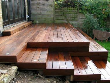 Multi Level Deck, Balkon Decor, Concrete Patios, Deck Steps, Deck Building, Wooden Pergola, Backyard Pergola, Decks Backyard, Diy Deck