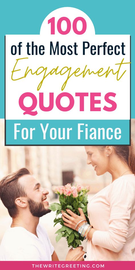 Start your engagement off the right way by sending your fiancé the most romantic congratulations and best wishes on this special occasion and cheers to an exciting new beginning for a special couple. #engagementquotes #fiance #romanticlovemessages Engagement Messages For Fiance, Love Quotes For Engagement, Fiancee Quotes, Love Quotes For Fiance, Engagement Message, Fiance Quotes, Engagement Romantic, Congratulations Quotes, Engagement Quotes