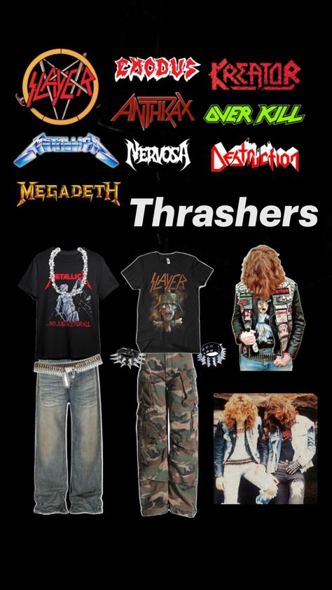 Thrash Metal Outfit, Metal Outfit, Metal Fashion, Thrash Metal, Rock N Roll, Fashion Outfits, Clothes