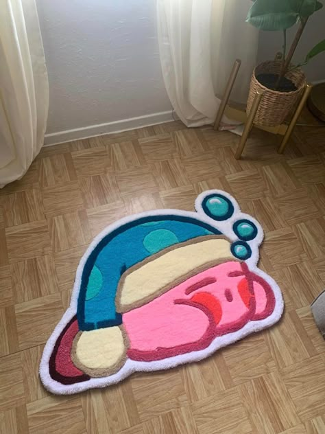 Kirby Tufting, Kirby Rug, Genies Lamp, Rug Textures, Rug Photography, Kaws Painting, Cute Rugs, Tufting Rugs, College Dorm Room Inspiration