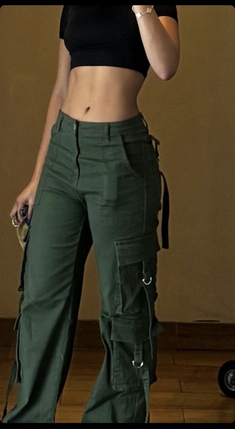 Green Cargo Outfit, 2 Piece Jumpsuit, Cargo Outfit, Green Cargo Pants, Green Cargo, Cargo Pant, Palazzo Pants, Olive Green, Rompers