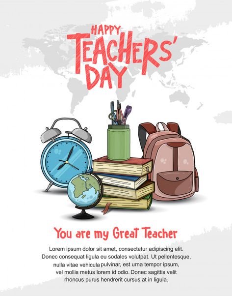 Happy Teacher's Day poster template. Download at freepik.com! #Freepik #vector #background #school #design #education #teacherday Happy Teachers Day Card, Teachers Day Poster, Print Design Template, Happy Teacher, Teachers Day Card, Travel Creative, Happy Teachers Day, Food Poster Design, Teachers Day