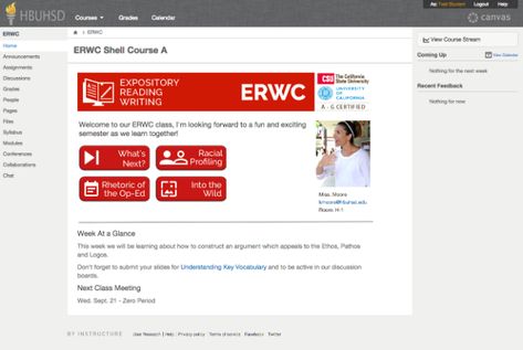 Home Sweet Homepages without Tables | Canvas LMS Community Canvas Lms, Designers Home, Instructional Design, School Stuff, School Year, Home Page, Sweet Home, Bee, Education