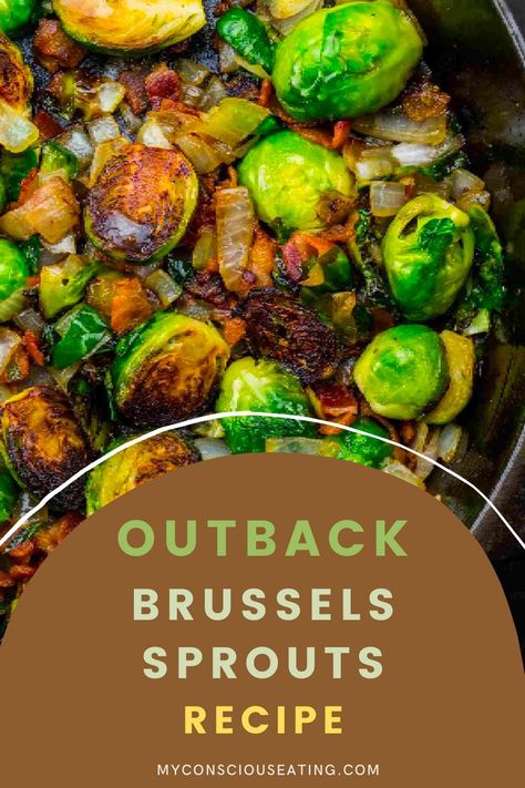 Outback Brussel Sprouts cooking in pan Balsamic Glaze Brussel Sprouts, Flip The Script, Chipotle Chili Powder, Sprouts Recipe, Outback Steakhouse, Flavored Bacon, Brussels Sprouts Recipe, Cabbages, The Script