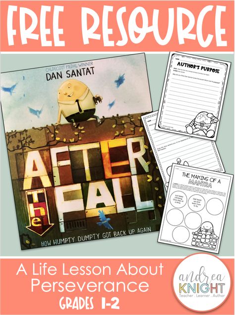 Perseverance Activities, Dan Santat, Fall Lesson Plans, Children's Book Characters, Fall Writing, Writing Station, Fall Lessons, Elementary Counseling, Authors Purpose