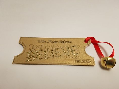 Polar Express ticket Handmade ornament Golden Ticket Polar Express, Diy Golden Ticket, Polar Express Ticket, Polar Express Tickets, Golden Ticket, Chicken Bacon Ranch, Christmas Inspo, Polar Express, Bacon Ranch