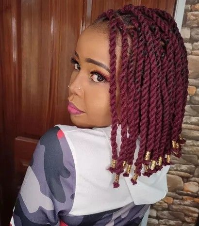 Yarn Braids Hairstyles, Black Hair Protective Styles, Mini Twists Natural Hair, Bohemian Braided Hair, Bantu Knot Hairstyles, Quick Braids, Bob Braids Hairstyles, Chunky Twists, Yarn Twist