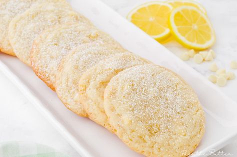 The perfect copycat recipe for Panera's Lemon Drop Cookies. These drop cookies are buttery and soft and bursting with lemon flavor! Panera Lemon Drop Cookie Recipe, Irish Scones Recipe, Easy Bakes, Panera Recipes, Drop Cookie, Lemon Drop Cookies, Drop Cookie Recipes, Lemon Flavor, Cookie Calories