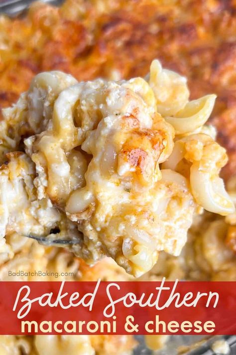 Southern Baked Homemade Macaroni and Cheese - Bad Batch Baking - Family Favorite Recipes Creamy Homemade Baked Mac And Cheese, Cheesy Baked Macaroni And Cheese, Custard Style Macaroni And Cheese, Loaded Baked Mac And Cheese Recipe, Gooey Baked Mac And Cheese, Mac N Cheese With Eggs, Mac And Cheese With Evaporated Milk Baked, Classic Baked Macaroni And Cheese, Easy Baked Mac And Cheese Recipe 5 Ingredients