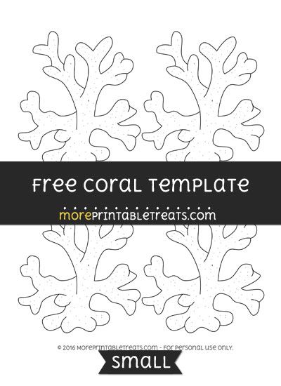 Coral Template – Small Coral Reef Template Free Printable, Seaweed Template Free Printable, Coral Template Free Printable, Coral Template, Fan Coral, Sabbath School, Sea Plants, Papercraft Printable, Coral Pattern