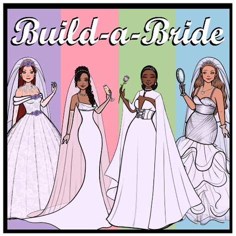 Welcome to Build-a-Bride workshop! Choose from an assortment of faces, bridal hairstyles, and 4 DIFFERENT BODY SHAPES (use the color buttons to switch betw... Matching Pfps Cute, Aesthetic Websites, Pic Crew, Dress Creator, Website Maker, Bride Game, Hex Girls, Make Your Own Character, Dress Maker