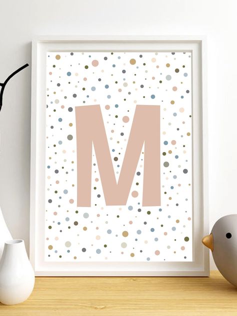 Excited to share this item from my #etsy shop: Letter M Printable wall art, M initial letter, pink print Nursery monogram M, printable wall decor, baby girl room, digital file Letter M Printable, Posters Diy, M Initial, Initial Art, Happy Room, Baby Room Wall Decor, Barbie Printables, Jungle Wall Art, Nursery Monogram