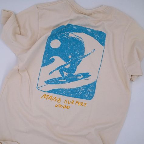 MSU x Ty Williams "Night" T-Shirt - Natural | Maine Surfers Union Ty Williams, 2025 Graphic, Surf Club, Branding Inspiration, Logo Branding, Maine, Surfing, Shirt Designs, Organic Cotton