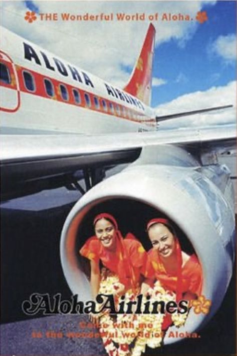 Headquarters • Honolulu, HI Aloha Airlines, Vintage Airline Posters, United Air, Hawaiian Airlines, Vintage Aloha, Air Photo, Hawaiian Art, Jet Age, Vintage Tropical