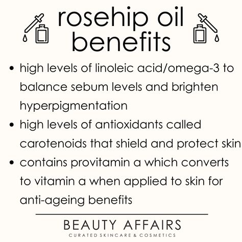 Rosehip Seed Oil Benefits, Benefits Of Rosehip Oil, Rosehip Oil Benefits, Skin Vitamins, Facial Oils, Skin Facts, Skin Advice, Skin Aesthetics, Rosehip Seed Oil