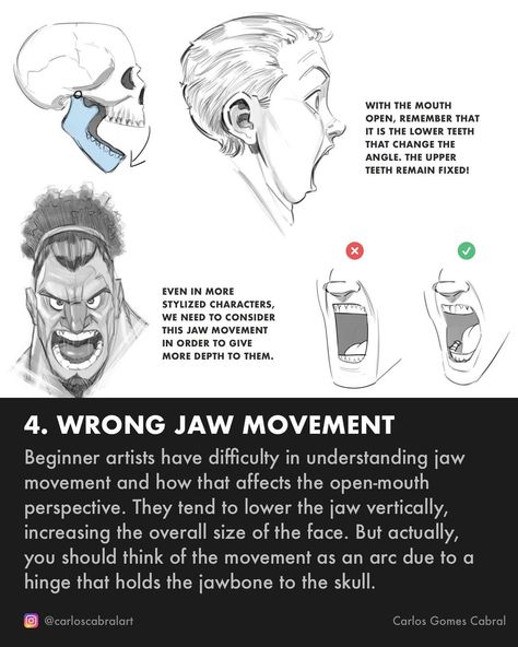 Open Jaw Reference, Open Mouth Reference, Jaw Drawing, Facial Expressions Drawing, Art Advice, Face Drawing Reference, Human Anatomy Art, Drawing Exercises, Anatomy For Artists