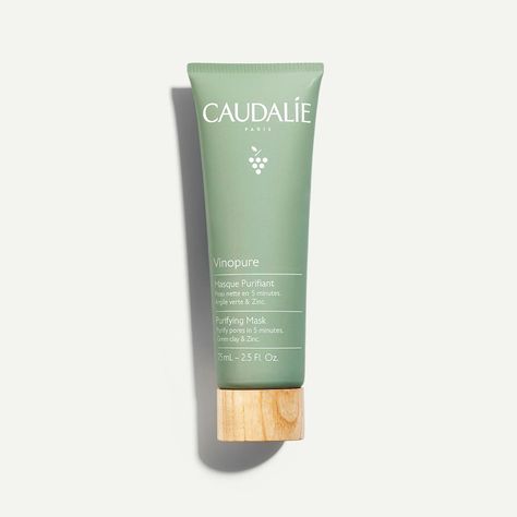 Green Clay Mask - Vinopure | Caudalie® Caudalie Detox Mask, Caudalie Skincare, Caudalie The Des Vignes, Caudalie Vinergetic C+, Green Clay Mask, Grape Water, Caudalie Beauty Elixir, Reduce Pores, Sandalwood Oil