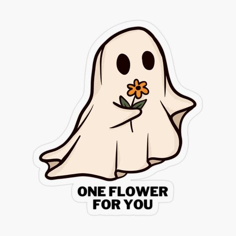 Drawing Stickers Art, Cute Ghost Stickers, Cute Halloween Drawings, Ghost Stickers, Ghost Cute, Creepy Pumpkin, Spooky Stickers, Halloween Sticker, Spooky Ghost