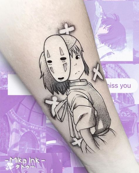 Tatoos Art, Gothic Tattoos, Tattoo Anime, Ghibli Tattoo, Ghibli Artwork, Gothic Tattoo, Tattoo Idea, Studio Ghibli, Arm Tattoo