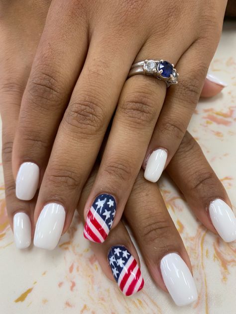 Usa Inspired Nails, White Patriotic Nails, Usa Nails Designs, July 4th Nails Designs Independence Day, Usa Nails 4th Of July, Air Force Nails, Patriotic Nails 4th Of July, Patriotic Nail Designs, American Manicure Nails