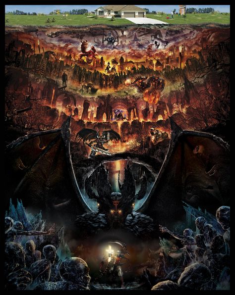 example of the levels (just for background not necessarily need in the painting) Dante's Inferno, Dantes Inferno, Psy Art, Ange Demon, Biblical Art, Angels And Demons, Gothic Art, Spiritual Art, Religious Art