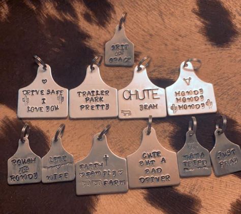 Rogey Red Originals | Keychains!! These will be available at my set up at Spring Valley Farm this Sunday Jewelry Stamping, Grit And Grace, Metal Stamped Jewelry, Spring Valley, Spoon Ring, Drive Safe, Stamped Jewelry, Key Chains, Metal Stamping