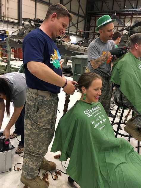 St Baldricks, Hair Chop, Shaved Hair Women, Donating Hair, A Lot Of Hair, Shave Her Head, Warrant Officer, Army National Guard, Staff Sergeant