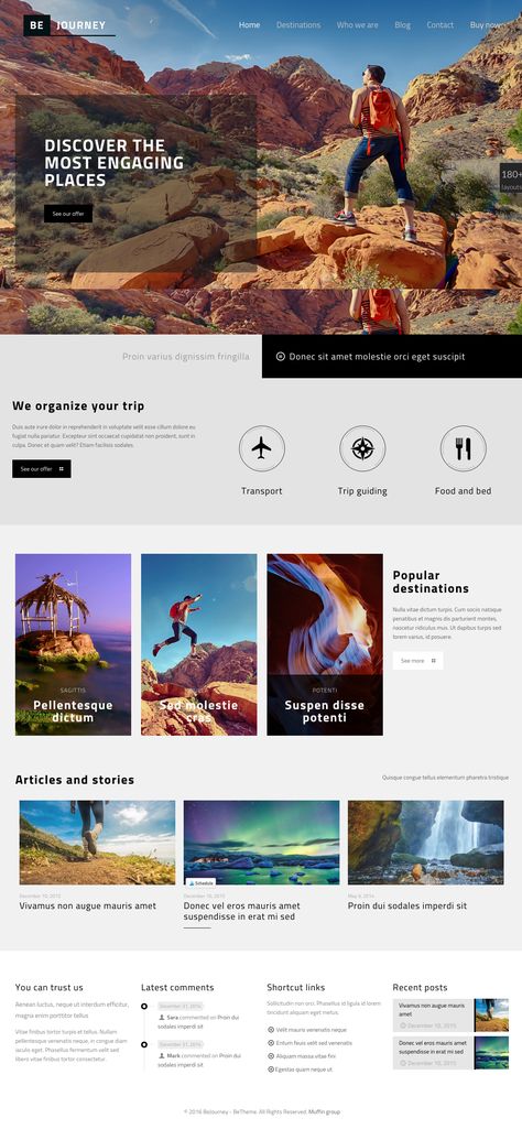 Travel Blog Wordpress Template | Download http://themeforest.net/item/betheme-responsive-multipurpose-wordpress-theme/7758048?ref=sinzo Travel Website Design, Wordpress Ecommerce Theme, Blog Wordpress, Webdesign Inspiration, Ecommerce Themes, Blog Themes Wordpress, Wordpress Design, Website Design Layout, Wordpress Website Design