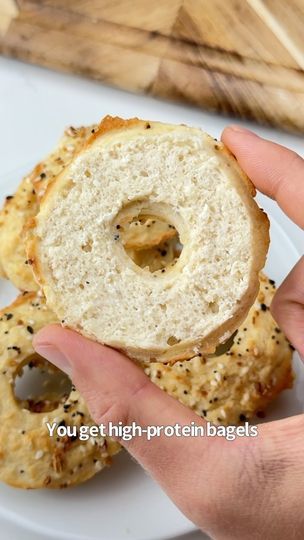 342K views · 23K reactions | Say “YUM” if you would eat these 3-Ingredient High-Protien Bagels 🥯🤤👌

What you need:
8 oz chicken, fully cooked & cooked
1/2 cup egg whites (or 3 whole eggs)
1/2 cup grated Parmesan
1 tsp baking powder
Salt, pepper & everything bagel seasoning

How to make them:

1. Preheat the oven to 375F & blend all ingredients. 
2. Scoop into a greased donut pan. 
3. Top with everything bagel seasoning 
4. Bake for 15-20 mins. 

Pro tip: You can also use a muffin tin and just poke holes in the middle at the end. | iRick Wiggins | ketosnackz · Original audio Irick Wiggins, Donut Pan, Everything Bagel Seasoning, Bagel Seasoning, Videos Cooking, Whole Eggs, Everything Bagel, Muffin Tin, Food Videos Cooking