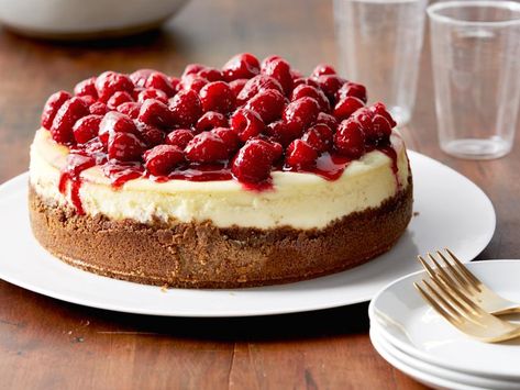 Raspberry Cheesecake Recipe | Ina Garten | Food Network Ina Garten Cheesecake Recipe, Tiramisu Pasta, Ina Garten Recipes, Raspberry Recipes, Brownie Desserts, Barefoot Contessa, Oreo Dessert, Raspberry Cheesecake, Samos