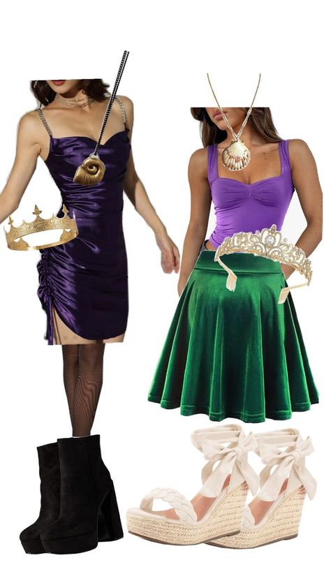 Ariel Halloween Costume, Ursula Costume, Ariel Costumes, Duo Costumes, Hallowen Costume, Halloween Outfits, Ariel, Halloween Costumes, Halloween