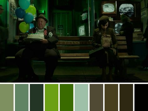 Green Cinematography, Cinema Palettes, Frame Composition, Movie Color Palette, Shape Of Water, Cinema Colours, The Shape Of Water, Color Pantone, Leaving Room