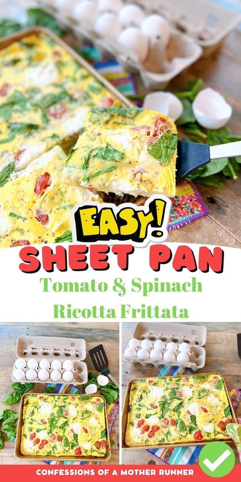 Make Ahead Healthy Breakfast, Ricotta Frittata, Healthy Make Ahead Breakfast, Runners Food, Tomato Spinach, Low Carb High Protein, Spinach Ricotta, Paleo Whole 30, Low Carb Paleo