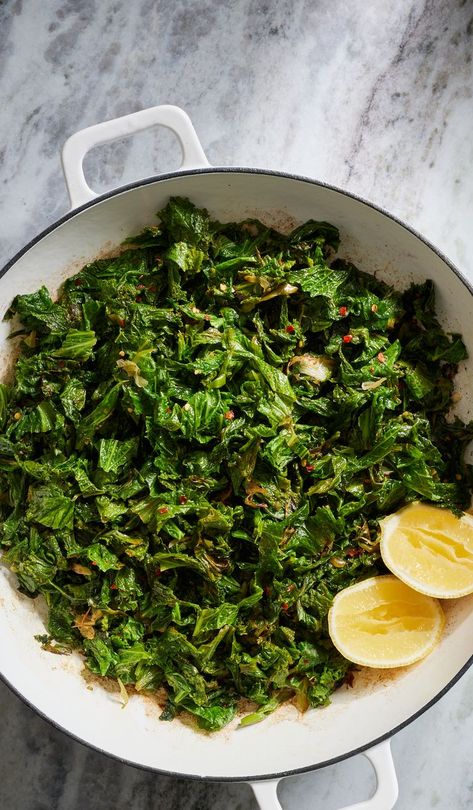 Cooking Mustard Greens, Braised Greens, Roasted Fingerling Potatoes, Baked Corn, Greek Salad Recipes, Turnip Greens, Peter Lindbergh, Mustard Greens, Green Bean Recipes