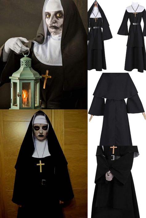 "Scary Nun Halloween Costume - Limited stock. Perfect for Halloween parties and events." The Nun Costume, Priest Halloween Costume, Priest Halloween, Pope Costume, Scary Nun, Nun Halloween Costume, Nun Halloween, Nun Outfit, Halloween Costume Black