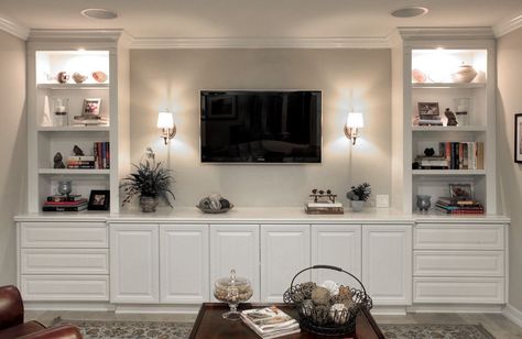 Top DIY entertainment center design ideas you must know! Entertainment Center Design, Built In Entertainment Center, Diy Entertainment, Entertainment Wall, Living Room Entertainment, Wall Cabinets, Copper Kettle, Entertainment Center Decor, Diy Entertainment Center