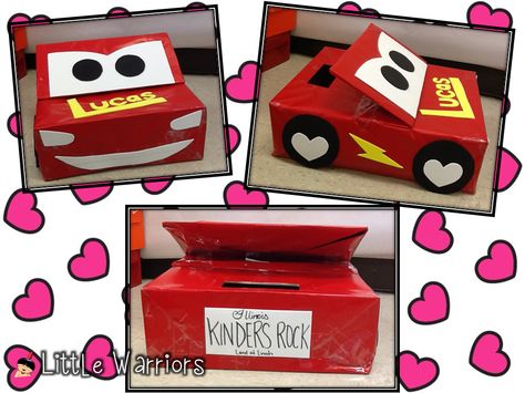 Cars Valentine Box Ideas, Valentine Box Ideas, Kids Valentine Boxes, Valentine Card Box, Valentine Boxes, Valentines Box, Valentine Mailbox, Blowing Kisses, Kiss Pictures