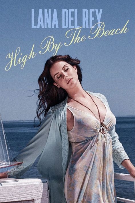 Lana Del Rey High, Lana Del Rey Honeymoon, High By The Beach, Lana Del Rey Love, Lana Del Rey Vinyl, Pelo Sims, Vintage Poster Design, Dorm Posters, I Love Cinema