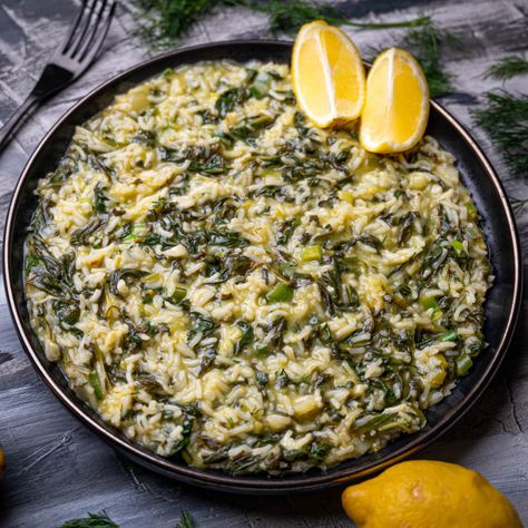 Greek Rice Recipes, Greek Spinach And Rice – Spanakorizo, Greek Spinach And Rice, Spanikopita Rice, Greek Spinach Rice Recipe, Spanakorizo Greek Rice, Spanakorizo Recipe, Mediterranean Rice Recipe, Spinach Rice Recipe