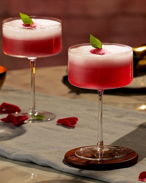 9 Champagne Cocktails To Try This Weekend | sheerluxe.com Galentines Cocktails Champagne, Cherry Champagne Cocktail, Gin Cherry Cocktail, Gin And Champagne Cocktail, Rose Champagne Cocktail, Sparkling Rose Cocktail, Gin Champagne Cocktail, Berry Cocktails, Cherry Cocktail Recipes