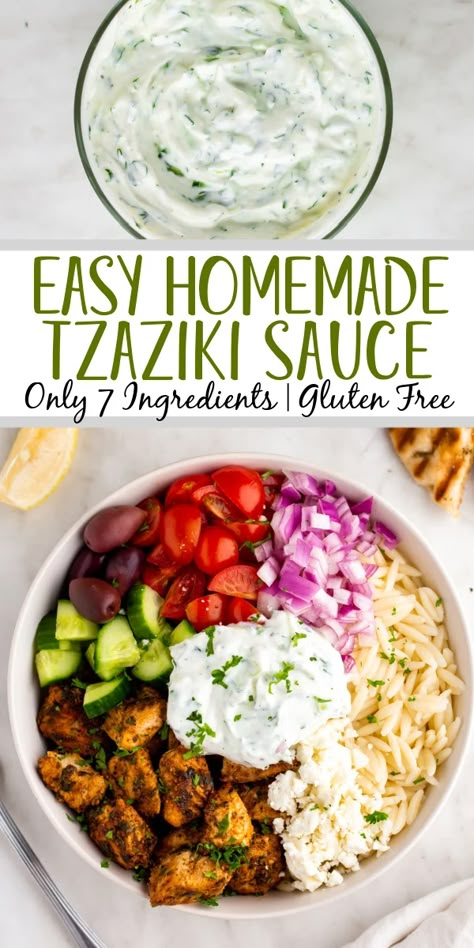 Homemade Taziki, Taziki Sauce, Tzatziki Sauce Recipe Easy, Tzatziki Sauce Recipe, Mediterranean Recipes Healthy, Homemade Tzatziki Sauce, Tzatziki Recipes, Mediterranean Diet Recipes Dinners, Homemade Tzatziki