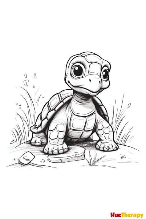 12 Free Printable Turtle Coloring Pages for Kids Turtle Tattoo Designs Drawings, Tortoise Drawings, Adorable Animal Drawings, Cute Turtle Drawing Easy, Turtles Drawing, Tortoise Drawing, Cute Turtle Drawings, Turtle Sketch, Turtle Images