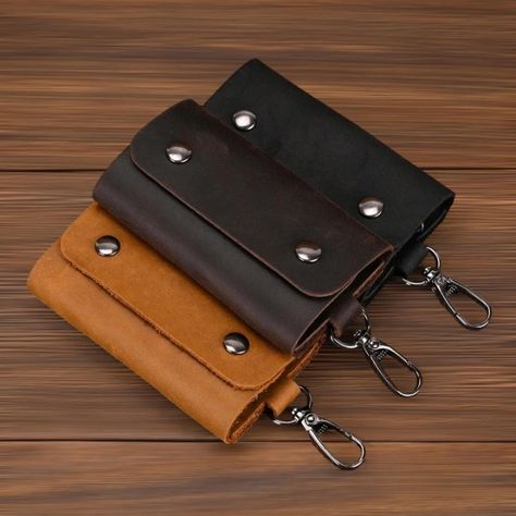 Personalized Leather Keychain, Leather Key Holder, Leather Key Case, Key Organizer, Wallet Key Holder, Gift For Him/Her. Material Composition: 100% genuine cow leather, offering both luxury and longevity. Dimensions: Measuring 10.5 cm in length and 6 cm in width, its compact size makes it perfect for everyday use while providing ample space for your essentials. Shape: Designed in a chic pillow shape that combines style with practicality. Pattern Type: A classic solid pattern that exudes a simple yet sophisticated aesthetic. Main Material: The pouch is constructed from genuine leather, emphasizing its premium quality and durability. Ideal for organizing small personal items, this leather pouch serves as a perfect companion for your daily adventures or as a thoughtful gift for someone specia Key Holder Wallet, Keychain Leather, Leather Key Holder, Leather Key Case, Sophisticated Aesthetic, Chic Pillows, Key Organizer, Wallet Pattern, Key Case