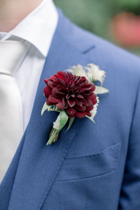 #dahlias #boutonniere #groom #burgundy Groomsmen Boutonniere Burgundy, Burgundy Flower Boutonniere, Fall Boutonniere Burgundy, Cabernet Boutonniere, Wedding Boutineers Burgundy, Wedding Flowers Autumn Burgundy, Maroon Boutonniere Wedding, Burgundy Wedding Boutonniere, Burgandy Boutinere Ideas Groomsmen