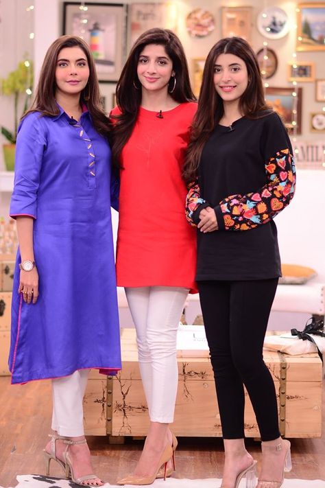 Urwa and Mawra Hocane Appeared in Good Morning Pakistan | Daily InfoTainment Mawra Hocane, Pakistan Actress Dress, Mawra Hocane Dresses, Mahira Khan Pakistani Dresses, Mushq Pakistani Dresses 2022, Girls Dress Design In Pakistan, Pakistan Girls Dp, Designer Summer Dresses, Pakistani Dresses Casual