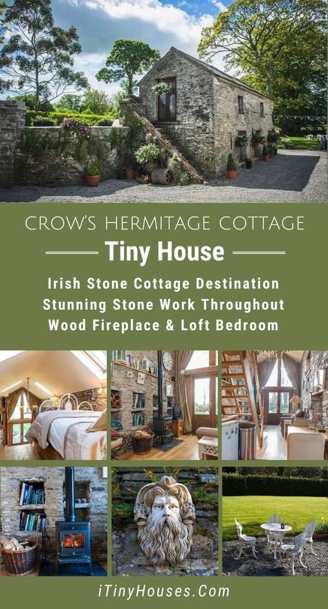 Stone Tiny House, Stone Cottage House Plans, Tiny Home Build, Cottage Ireland, Tiny Home Cost, Irish Vacation, Fairy Tale Cottage, Cottage Tiny House, Park Model Homes