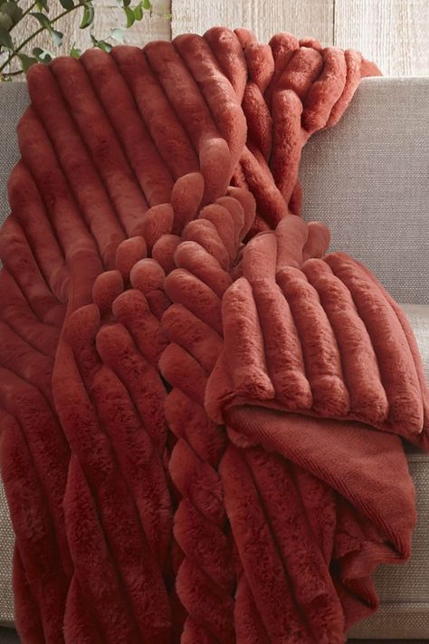 Buy Appletree Terracotta Morritz Faux Fur Bedspread from the Next UK online shop Fur Bedspread, Fur Texture, Face Pattern, Touch Lamp, Adidas Shop, Wedding Guest Dress Summer, Understated Elegance, Bed Duvet Covers, Shop Swimwear