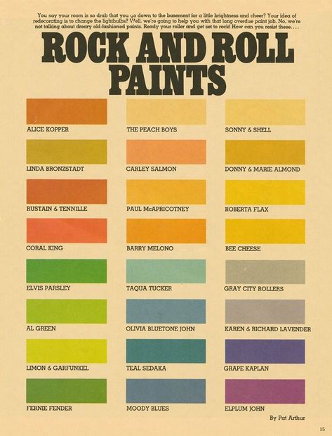 What Colors Represent, Retro Color Palette, Paint Color Palettes, Paint Swatches, Fashion Painting, Retro Color, Mellow Yellow, Color Pallets, Paint Job