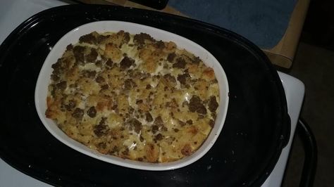 Sunday Random Recipe:  Mrs. Reuben Miller’s Hamburger Egg Casserole Egg Casserole No Bread, Cookies Raisin, Eggs Casserole, Hamburger With Egg, Recipes Steak, Mennonite Recipes, Winter Soup Recipe, Easy Crockpot Dinners, Egg Casserole Recipes