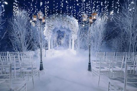 Winter Wonderland is the perfect theme for winter weddings  #winter #wedding #decoration #bridal #dress #table #centerpiece #style #theme Wedding Picture Backdrop, Winter Wonderland Wedding Decorations, Ceremony Decorations Indoor, Wonderland Wedding Decorations, Winter Wonderland-party, Wedding Ceremony Decorations Indoor, Winter Wonderland Wedding Theme, Wonderland Wedding Theme, Wonderland Party Decorations